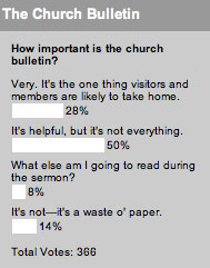 How important is the church bulletin?