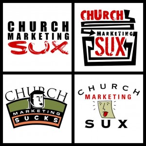 Original and unused Church Marketing Sux logos