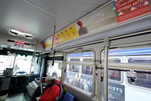Easter Marketing Campaign: Found at Church bus ad
