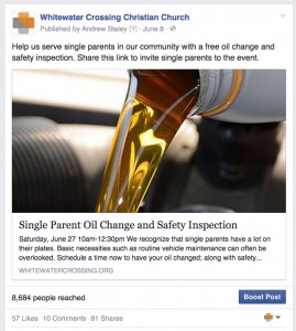 Popular social media posts: Oil Change