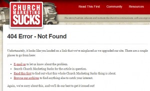 Church Marketing Sucks 404 error page