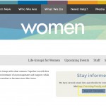 Women's ministry page email opt-in form