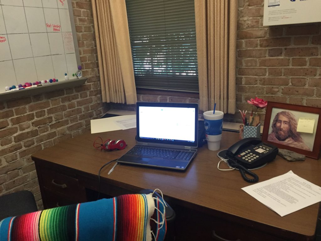 Jeanette Yates' desk at work