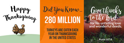 Thanksgiving graphics to share on social media