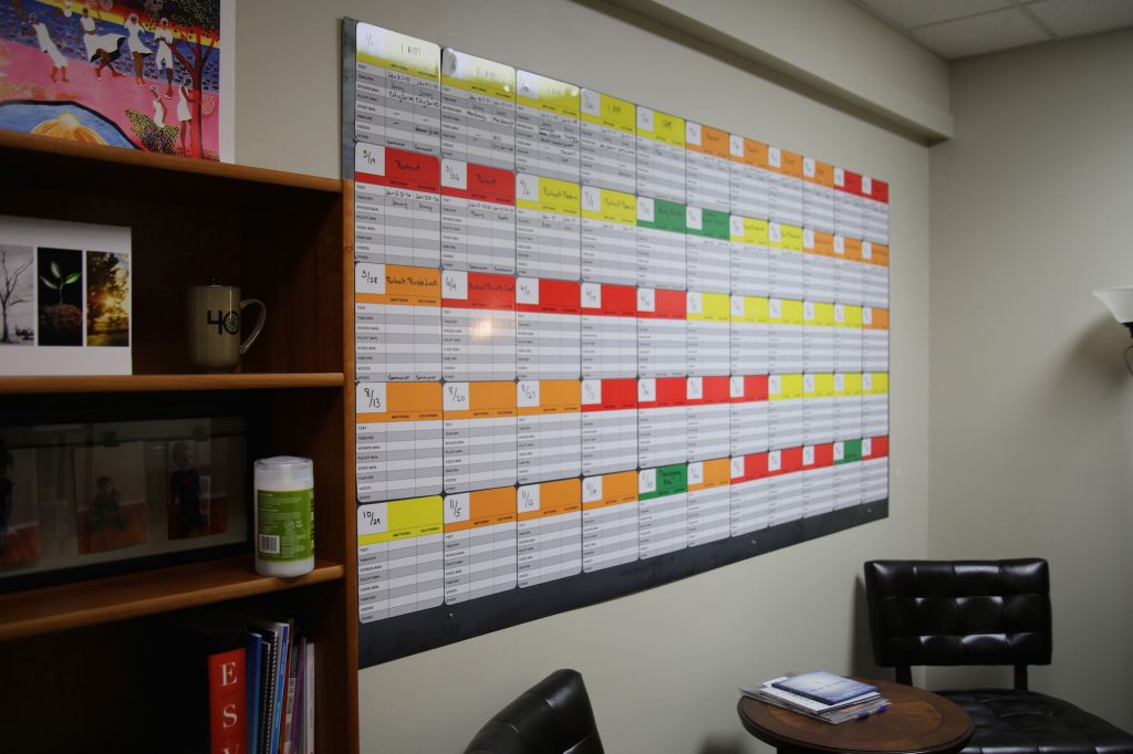 Long view of calendar
