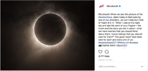 Screenshot: Solar eclipse post