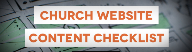 Church Website Content Checklist